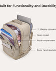 Sac à dos de voyage extensible Falco 40L approuvé par les compagnies aériennes