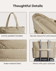 Sac fourre-tout matelassé Bagsmart 20L avec compartiment pour ordinateur portable 15,6"
