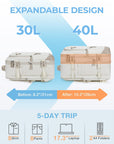 Sac à dos de voyage extensible Falco 40L approuvé par les compagnies aériennes