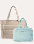 Crush Toiletry Bag & Bubble Puffy Tote Travel Set