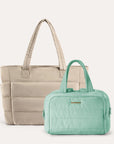 Crush Toiletry Bag & Bubble Puffy Tote Travel Set