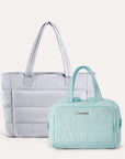 Crush Toiletry Bag & Bubble Puffy Tote Travel Set