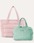 Crush Toiletry Bag & Bubble Puffy Tote Travel Set
