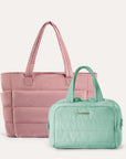 Crush Toiletry Bag & Bubble Puffy Tote Travel Set