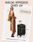 20 Inch Bonchemin Quilted Business & Travel Suitcase - BAGSMART