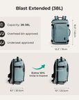 Blast Quick Access 28L-38L Carry On Travel Backpack