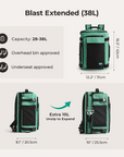 Blast Quick Access 28L-38L Carry On Travel Backpack