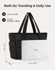 Sac fourre-tout matelassé Bagsmart 20L avec compartiment pour ordinateur portable 15,6"