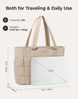 Sac fourre-tout matelassé Bagsmart 20L avec compartiment pour ordinateur portable 15,6"
