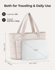 Sac fourre-tout matelassé Bagsmart 20L avec compartiment pour ordinateur portable 15,6"