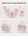 Crush Toiletry Bag & Bubble Puffy Tote Travel Set