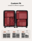 Lot de 6 cubes de compression pour valises