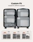 Lot de 6 cubes de compression pour valises