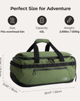 Sac à dos de voyage Paz 43 L