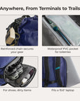 Sac à dos de voyage Paz 43 L