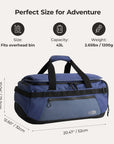 Sac à dos de voyage Paz 43 L