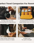 diaper travel backpack black