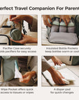 diaper travel backpack celadon