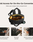 extra large diaper bag backpack for twins black
