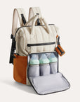 extra large diaper bag backpack for twins tangerine
