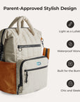 extra large diaper bag backpack tangerine