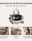 large diaper bag backpack tangerine