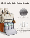 large diaper bag bottle backpack tangerine