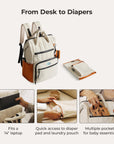 perfect size large diaper bag backp tangerine