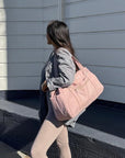 Sac de voyage de week-end, grand sac à main avec sac à chaussures