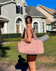 Sac de voyage de week-end, grand sac à main avec sac à chaussures