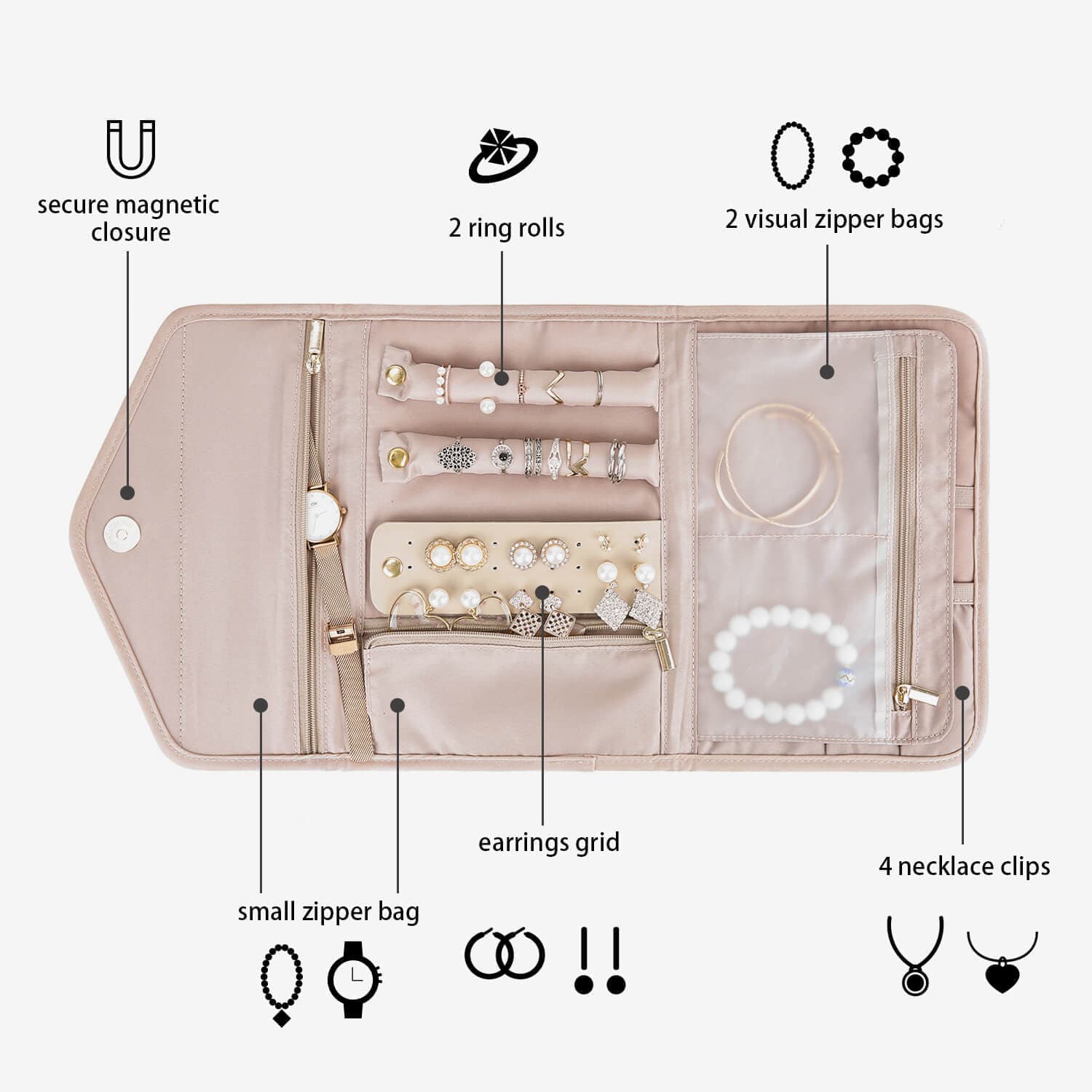Organisateur de bijoux pliable Peri 