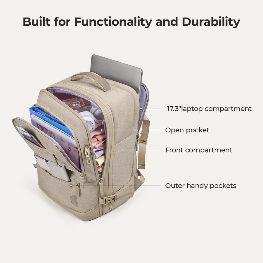 Sac à dos de voyage extensible Falco 40L approuvé par les compagnies aériennes 