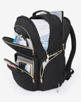 Bonchemin-schwarzer Rucksack für Laptop von 17,3 "