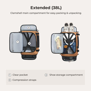 Blast Quick Access 28L-38L Carry On Travel Backpack