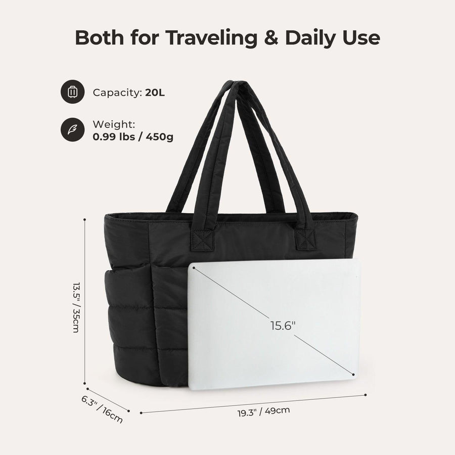 Sac fourre-tout matelassé Bagsmart 20L avec compartiment pour ordinateur portable 15,6" 
