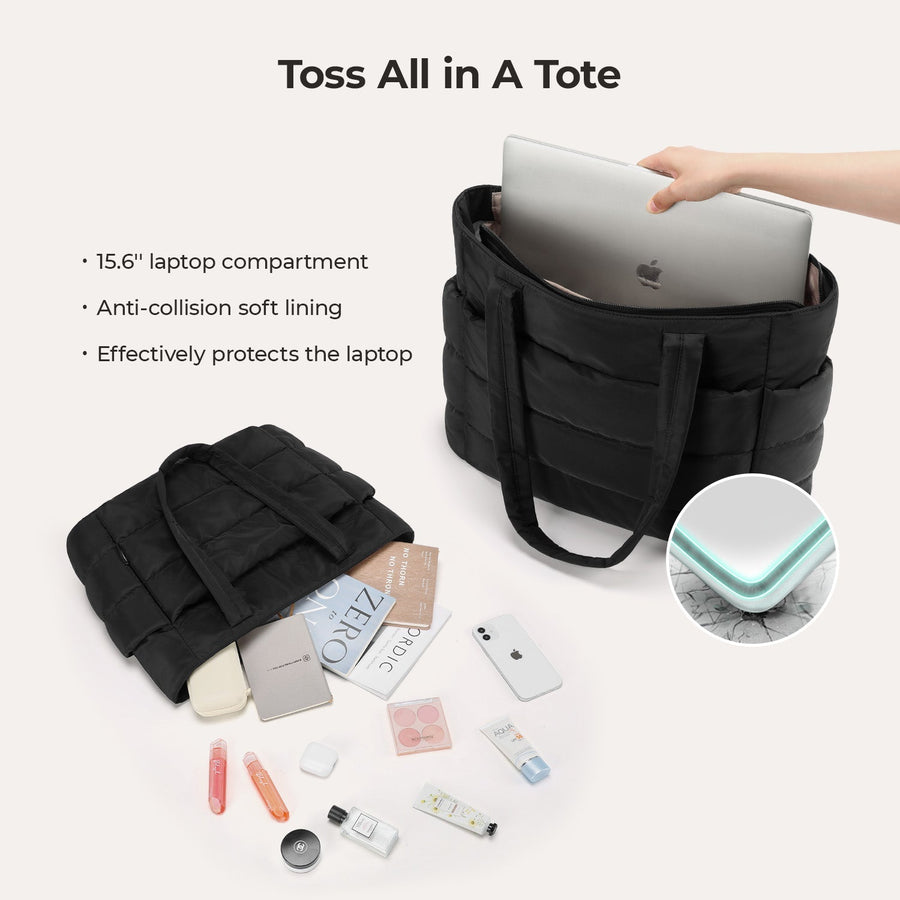 Sac fourre-tout matelassé Bagsmart 20L avec compartiment pour ordinateur portable 15,6" 