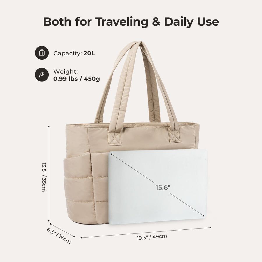 Sac fourre-tout matelassé Bagsmart 20L avec compartiment pour ordinateur portable 15,6" 