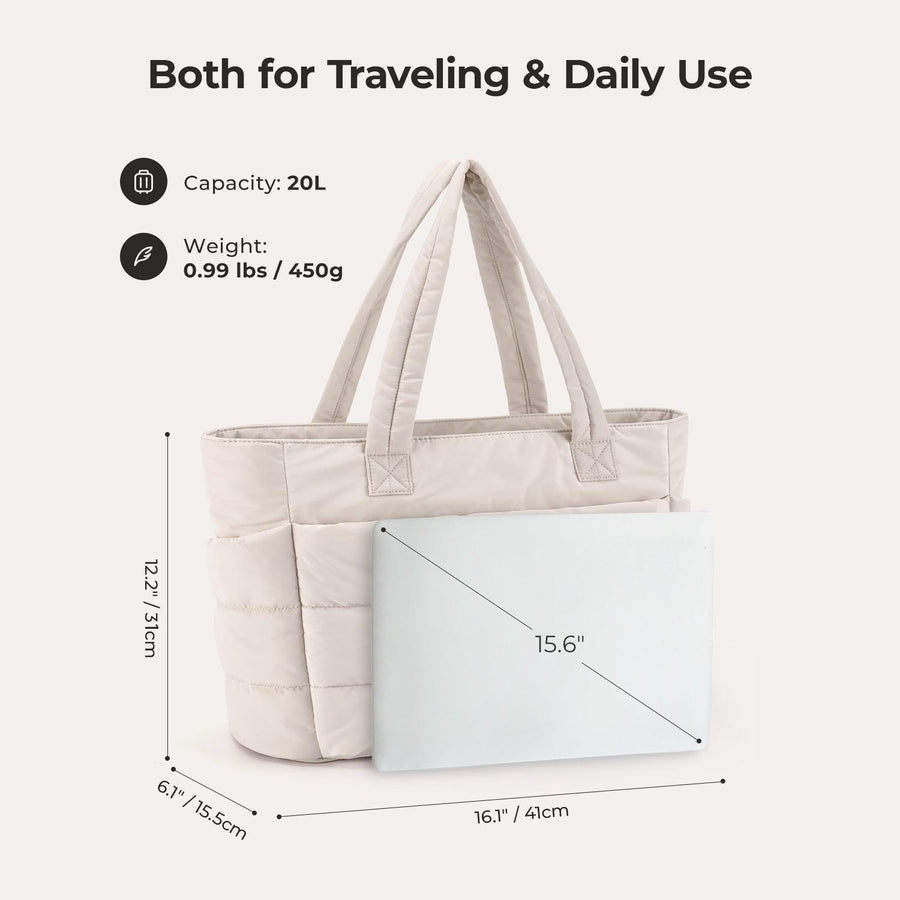 Sac fourre-tout matelassé Bagsmart 20L avec compartiment pour ordinateur portable 15,6" 