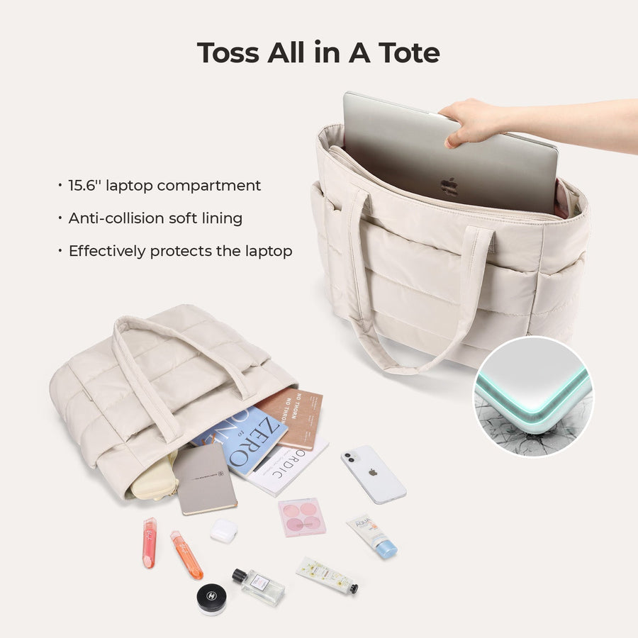 Sac fourre-tout matelassé Bagsmart 20L avec compartiment pour ordinateur portable 15,6" 
