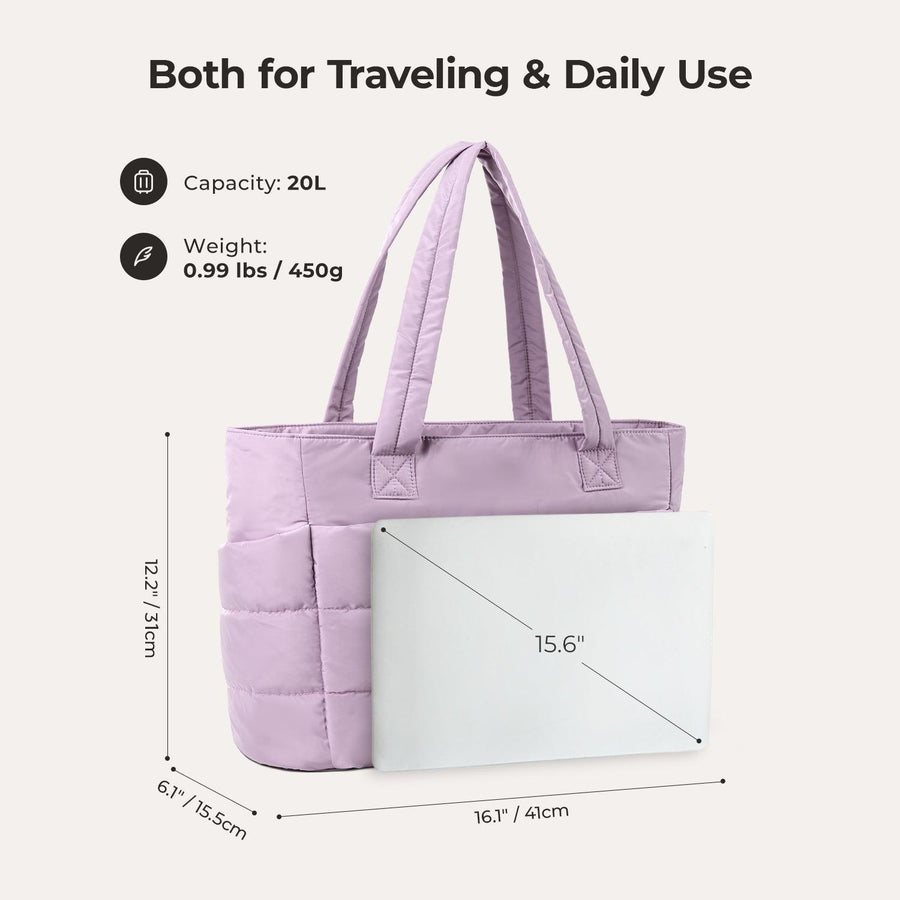 Sac fourre-tout matelassé Bagsmart 20L avec compartiment pour ordinateur portable 15,6" 