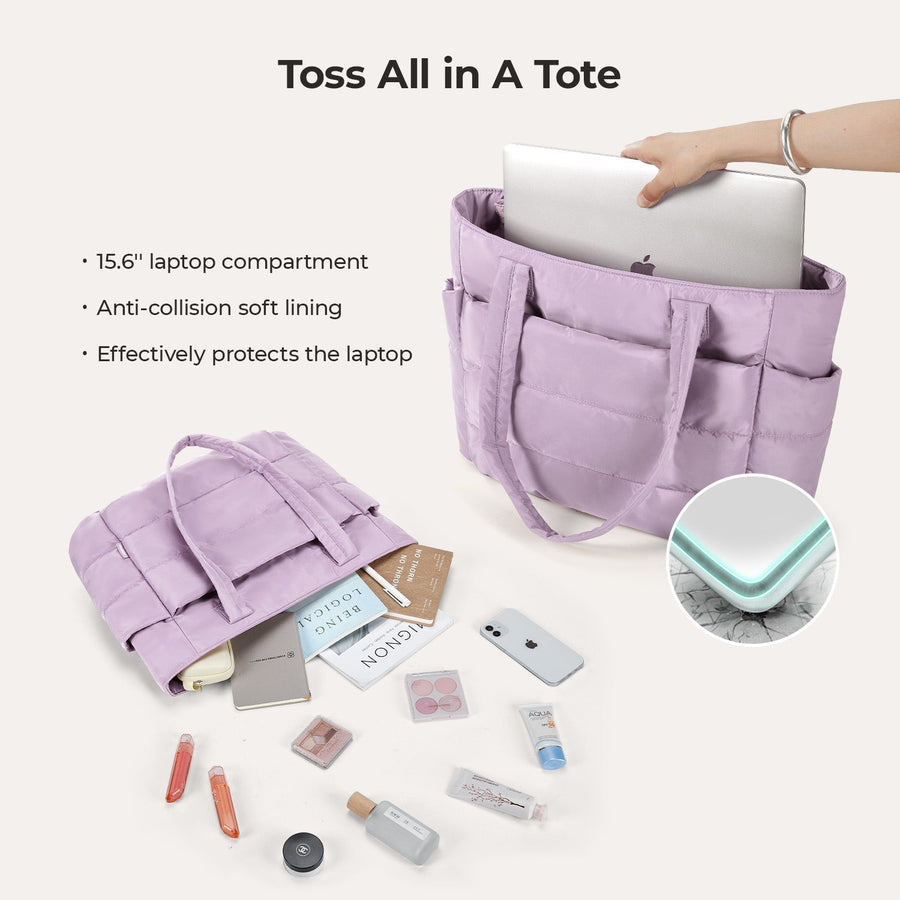 Sac fourre-tout matelassé Bagsmart 20L avec compartiment pour ordinateur portable 15,6" 