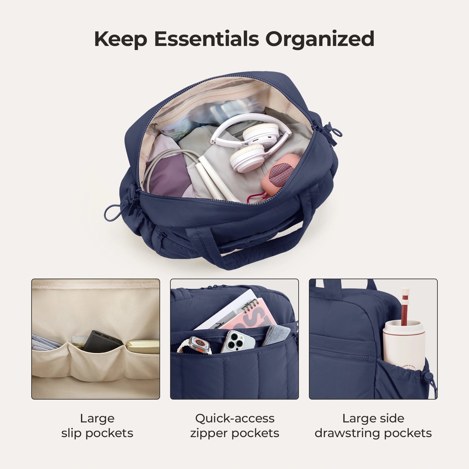 Sac de sport et de voyage Puffy résistant à l'eau