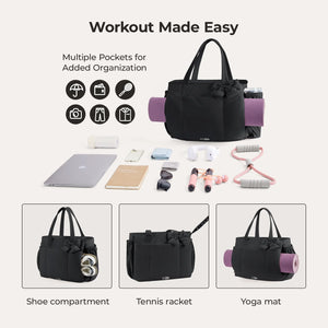 Crush_26L_Tote_Workout_Made_Easy_with_multiple_pockets_and_shoe_compartment_Black