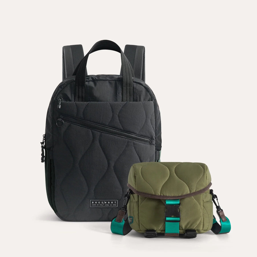 Ensemble sac à dos et bandoulière Paz