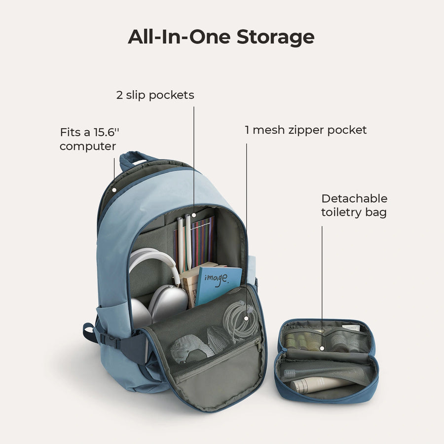 Ensemble de sac à dos de voyage Soar 25L à clapet ouvert à 180°