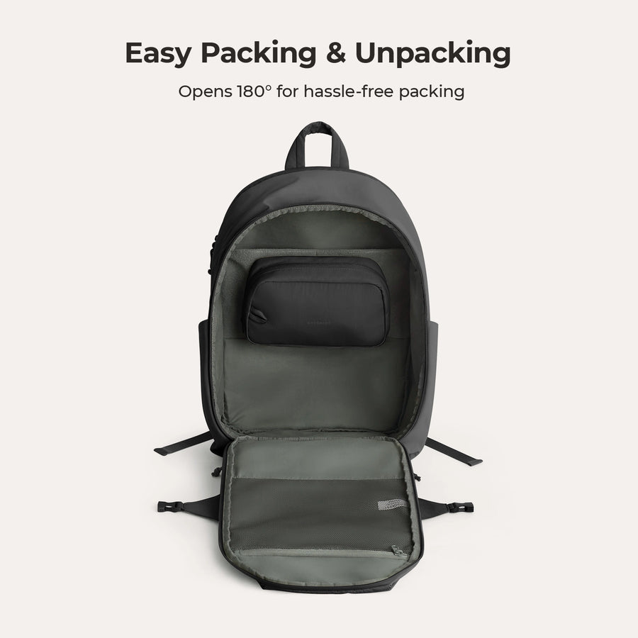 Ensemble de sac à dos de voyage Soar 25L à clapet ouvert à 180°