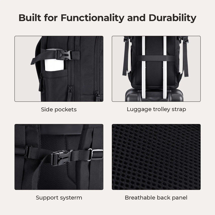 Sac à dos de voyage extensible Falco 40L approuvé par les compagnies aériennes 