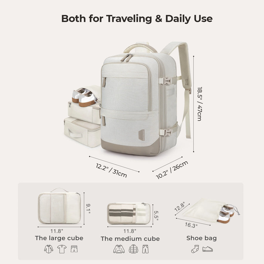Sac à dos de voyage extensible Falco 40L approuvé par les compagnies aériennes 
