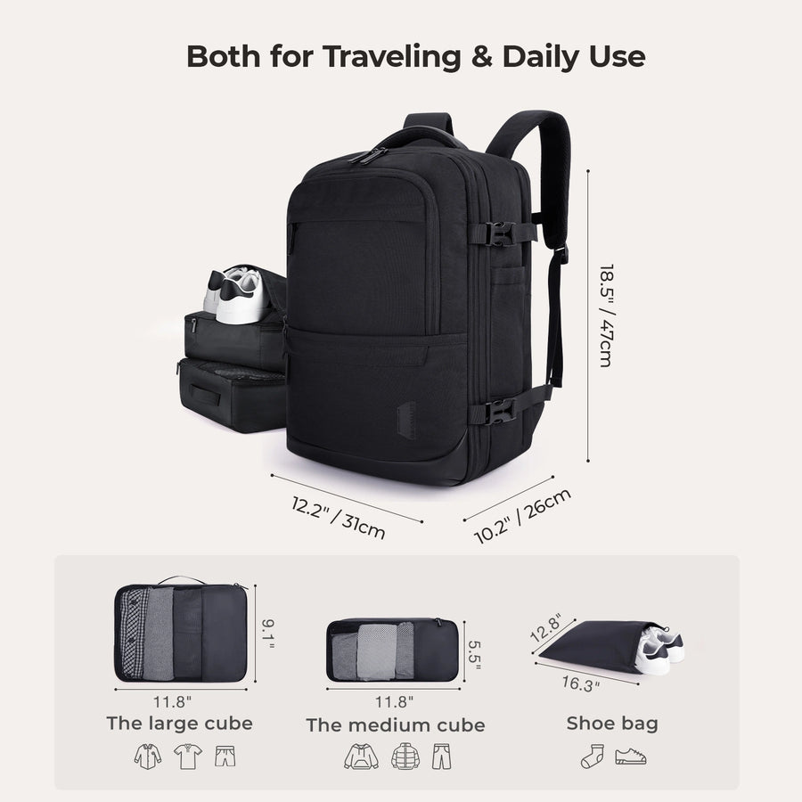 Sac à dos de voyage extensible Falco 40L approuvé par les compagnies aériennes 