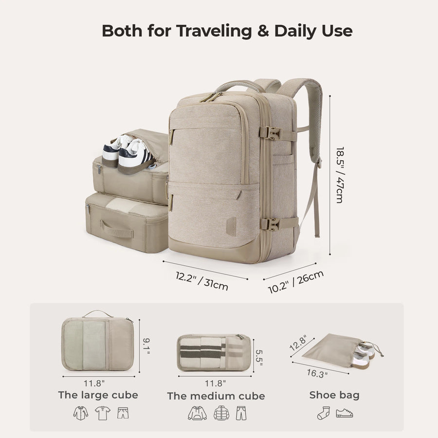 Sac à dos de voyage extensible Falco 40L approuvé par les compagnies aériennes 